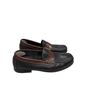 Florsheim Franklin Penny Loafer Shoes Men's Size 11‎ Black Brown Leather Slip-On